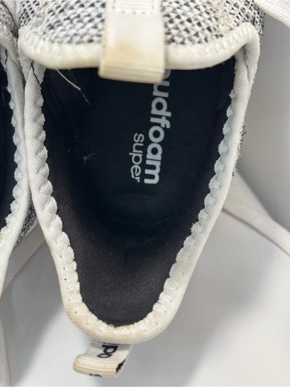 Adidas Cloudfoam Pure Women's Size 8 Cloud White/Black Shoes Sneakers DB0695
